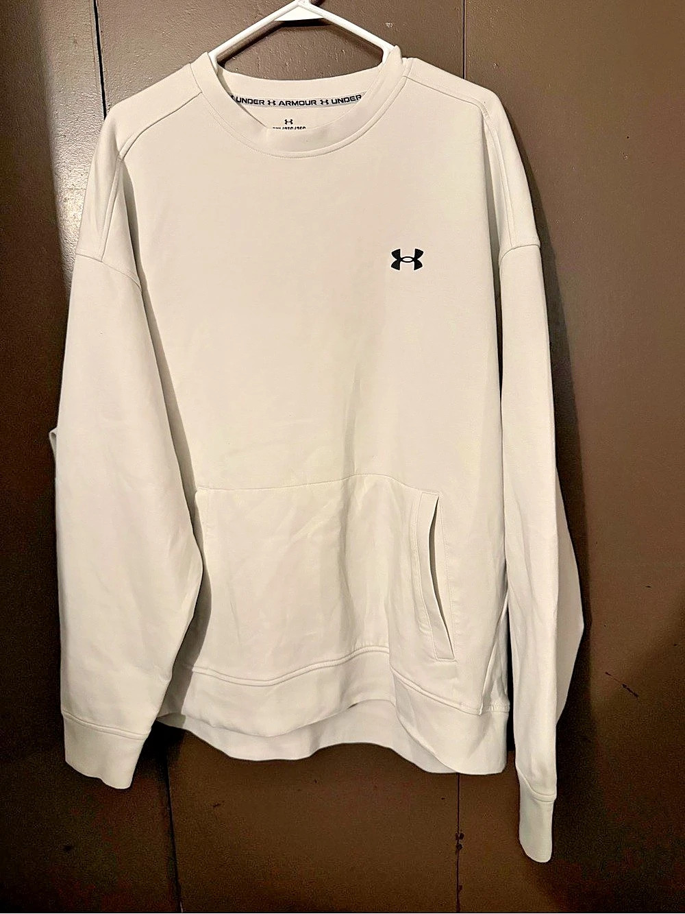 Under Armour Men's Rival Fleece Crew Sweatshirt White 2XL